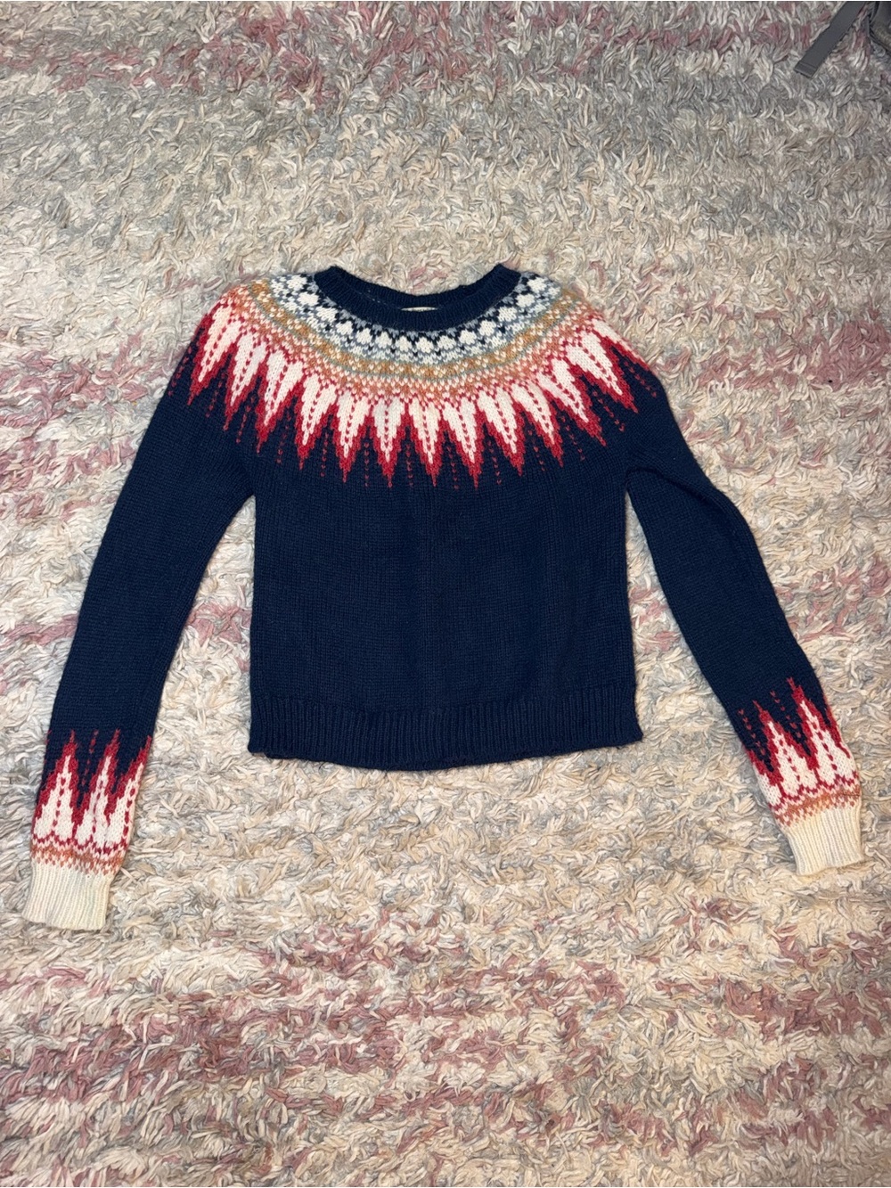 Marine Layer x Lost & Found fair isle sweater S